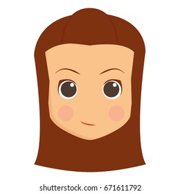 Isolated avatar of a woman on a white background, vector illustration