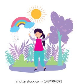 Isolated avatar woman vector design