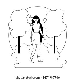 Isolated avatar woman vector design