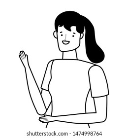 Isolated avatar woman vector design