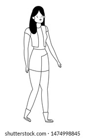 Isolated avatar woman vector design