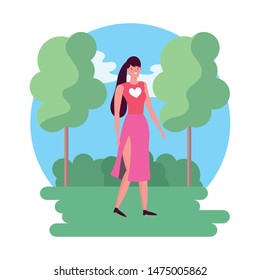 Isolated avatar woman vector design
