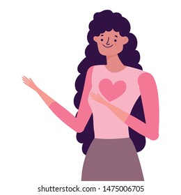 Isolated avatar woman vector design