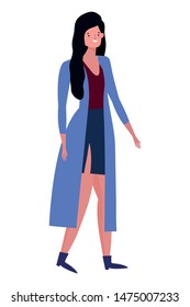 Isolated avatar woman vector design