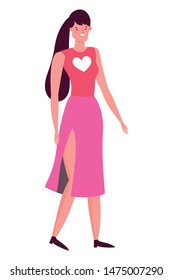 Isolated avatar woman vector design