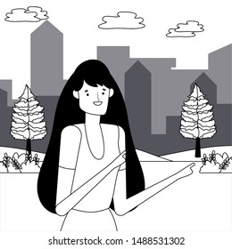 Isolated avatar woman vector design