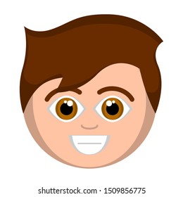 Isolated avatar of a youngman - Vector illustration