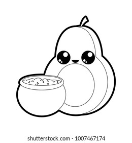 Isolated avocado design