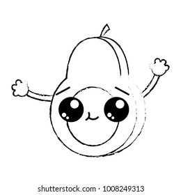 Isolated avocado design