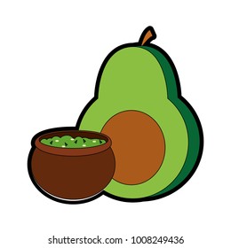 Isolated avocado design