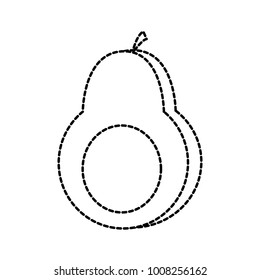 Isolated avocado design