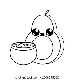Isolated avocado design