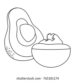 Isolated avocado design