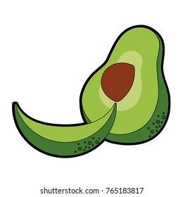 Isolated avocado design