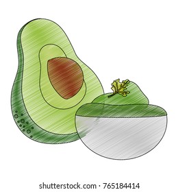 Isolated avocado design