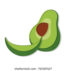 Isolated avocado design