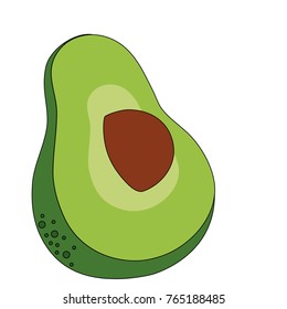 Isolated avocado design