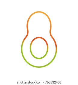 Isolated avocado design