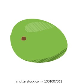 Isolated avocado. Halftone style. Vector illustration design