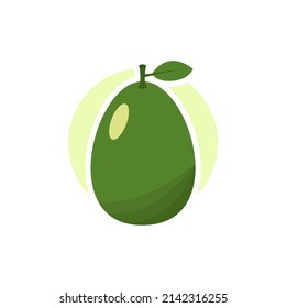 Isolated avocado simple vector logo design