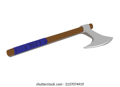 Isolated ax on white background