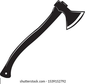 Isolated Axe, Firemen Axe, Camping Axe, Lumberjack Axes, Hatchet In Vector