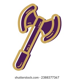 Icono de hacha aislado Vector de arma de tipo MEdieval