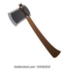 Isolated axe on a white background, Vector illustration