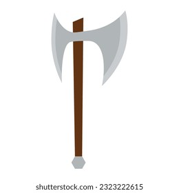 Isolated axe weapon medieval icon Vector