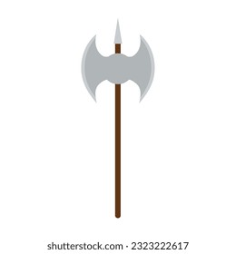 Isolated axe weapon medieval icon Vector