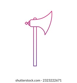 Isolated axe weapon medieval icon Vector