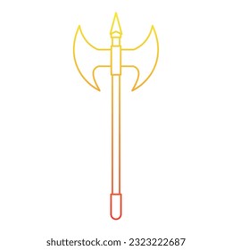 Isolated axe weapon medieval icon Vector
