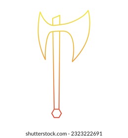 Isola ax waffe Mittelalterliches Symbol Vektor