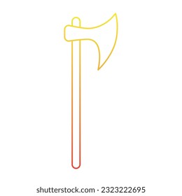 Isolated axe weapon medieval icon Vector