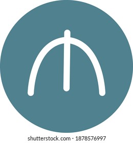 Isolated AZN manat icon with rounded shape