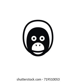 Isolated Baboon Icon. Orangutan Vector Element Can Be Used For Orangutan, Monkey, Baboon Design Concept.