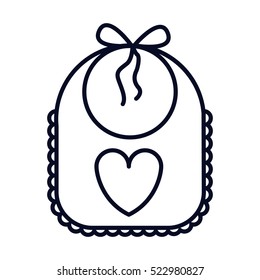 Isolated baby bib design
