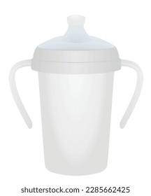 Isolated baby bottle. vector illustration