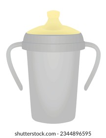 Isolated baby bottle. vector illustration