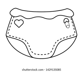 Isolated baby diaper design vector illustration