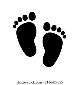 Isolated baby foot legs on a white background print design