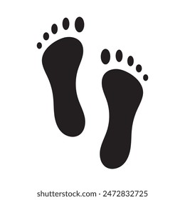 Isolated baby foot legs on a white background print design