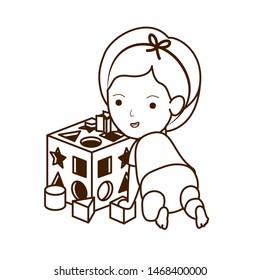 Isolated baby girl design vector illustration
