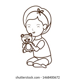 Isolated baby girl design vector illustration
