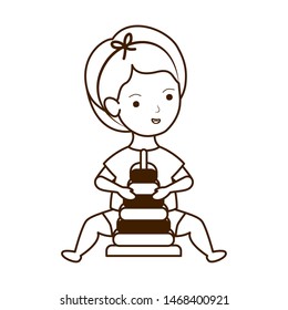 Isolated baby girl design vector illustration