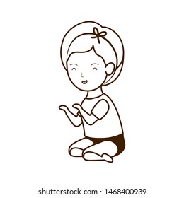 Isolated baby girl design vector illustration