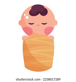 Isolated baby Jesus Nativity Character Christmas season Vector
