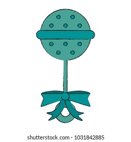 Isolated baby maraca design