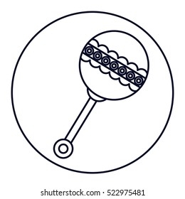 Isolated baby maraca design