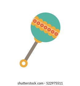 Isolated baby maraca design